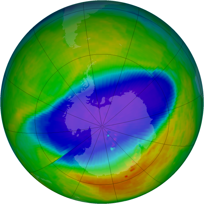 Antarctic ozone map for 26 October 1994
